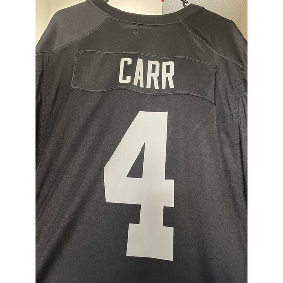NIKE Las Vegas Raiders Derek Carr Black NFL Jersey Men’s XXL - Picture 6 of 7